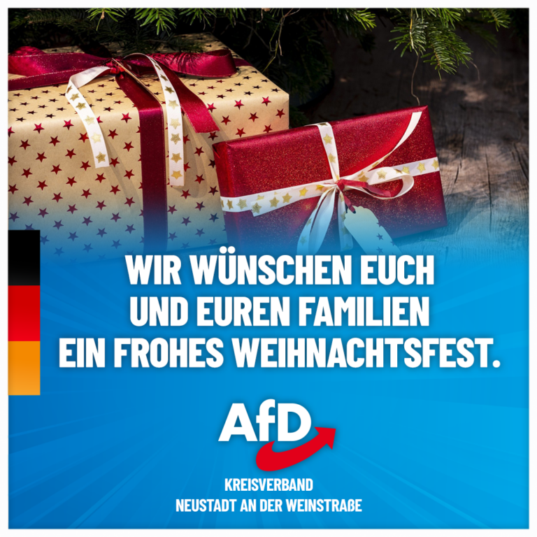 Weihnachtsgruß des AfD-Kreisverbandes Neustadt an der Weinstraße