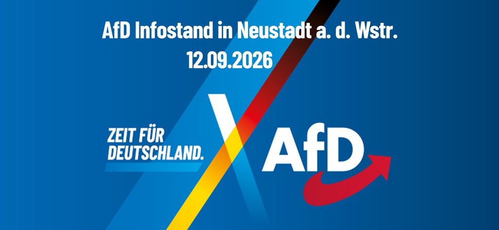 AfD Infostand in Neustadt an der Weinstraße am 12. September 2026