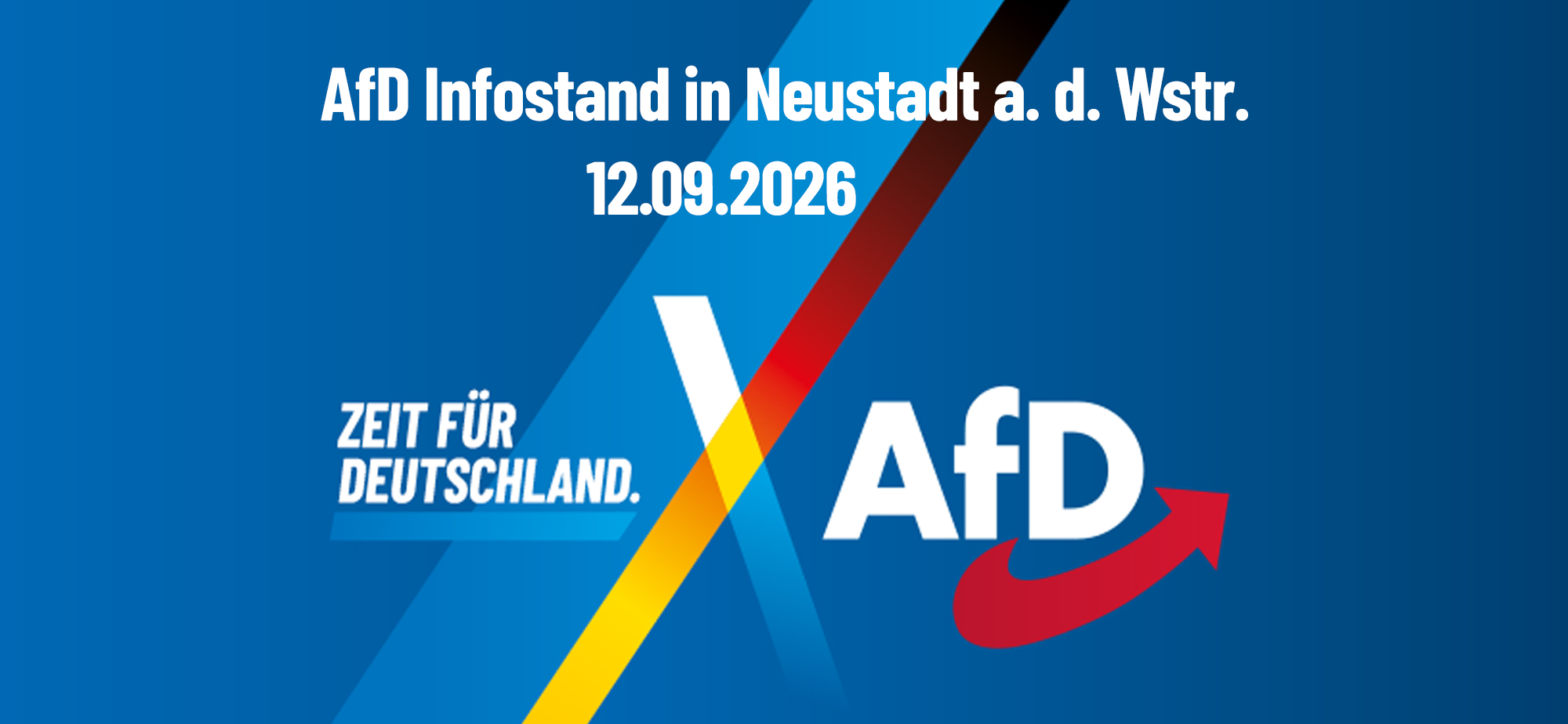 AfD Infostand in Neustadt an der Weinstraße am 12. September 2026