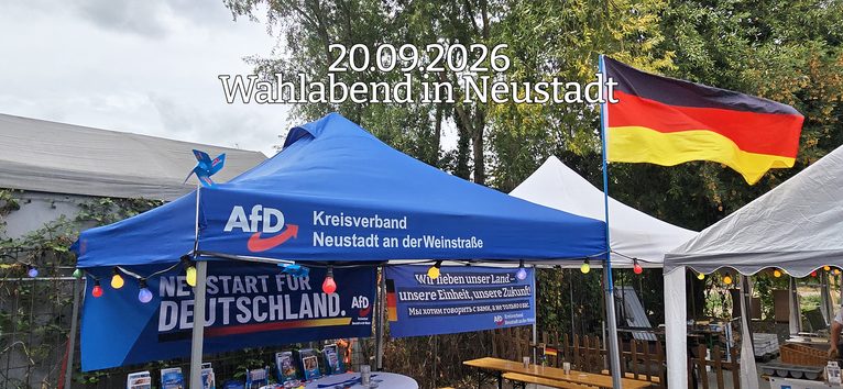 Über 60 Besucher beim Wahlabend der AfD Neustadt
